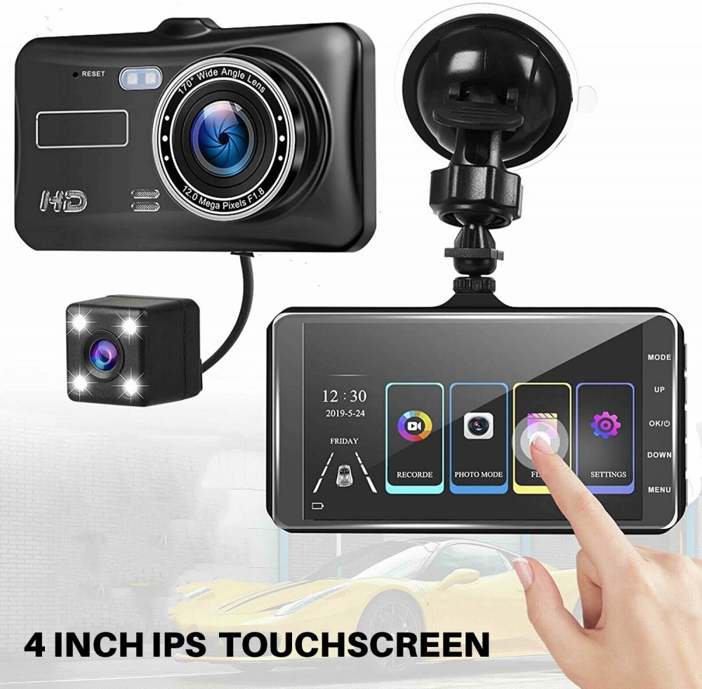JUSTOP T60 Dash Cam 1080P Full HD In Car DVR Camera Digital Driving